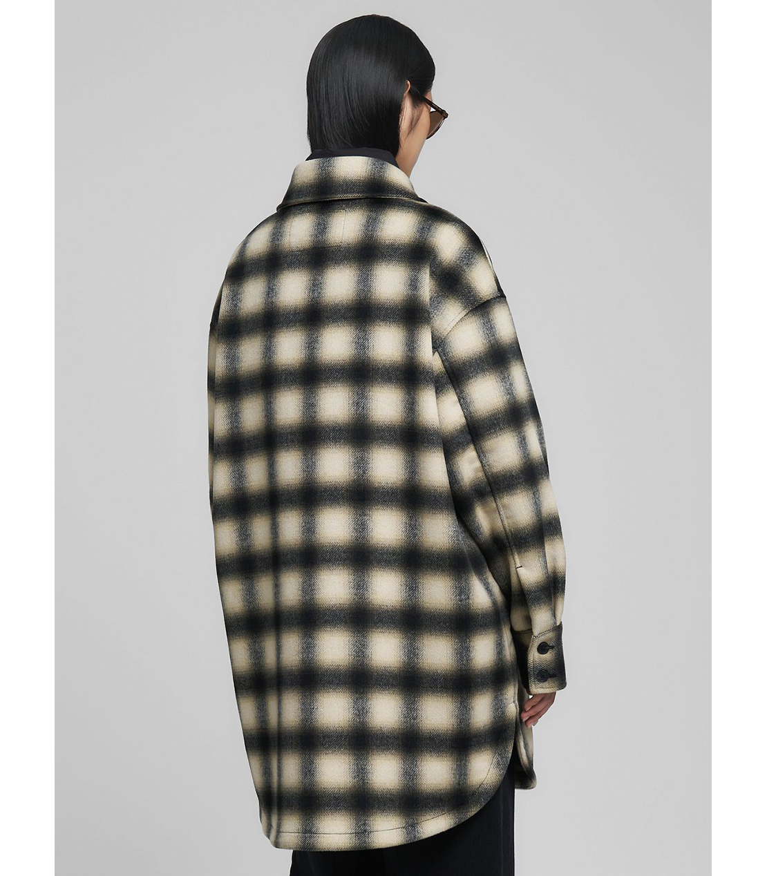 ウールブレンド チェックジャケット 詳細画像 ブラック/ホワイト 3